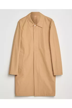 PRIVATE WHITE V.C. Herre Trenchcoats - Unlined Cotton Ventile Mac Coat 3.0 Warm Sand