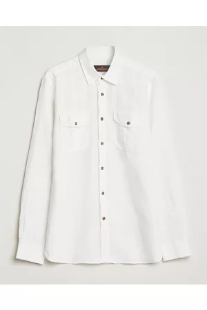 Morris Safari Linen Shirt White