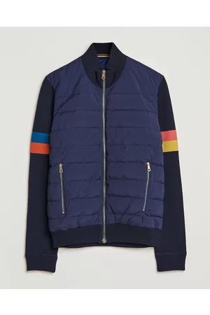 Paul Smith Knitted Hybrid Down Jacket Navy