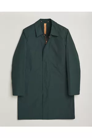 PRIVATE WHITE V.C. Herre Trenchcoats - Unlined Cotton Ventile Mac Coat 3.0 Racing Green