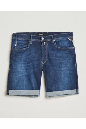 Replay Herre Shorts - Anbass Hyperflex Denim Shorts Dark Blue