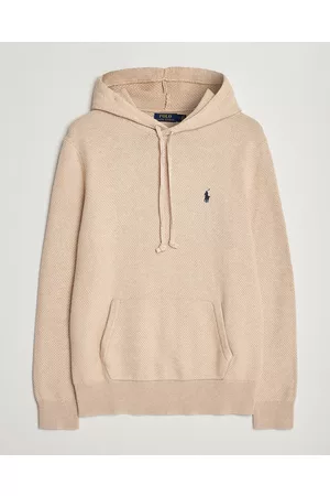 Ralph Lauren Herre Hettegensere - Cotton Cable Hoodie Sand Dune Heather
