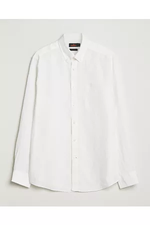 Morris Herre Linskjorter - Douglas Linen Button Down Shirt White