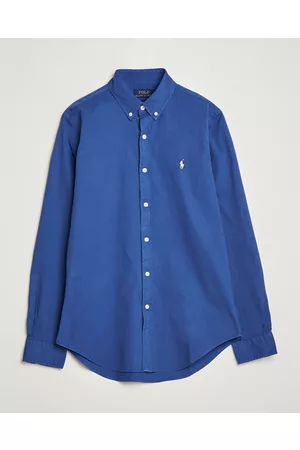 Ralph Lauren Herre Slim fit - Slim Fit Brushed Twill Shirt Royal Navy