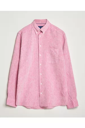 Eton Herre Slim fit - Slim Fit Linen Shirt Pink