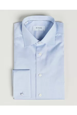 Eton Herre Slim fit - Slim Fit Shirt Double Cuff Blue