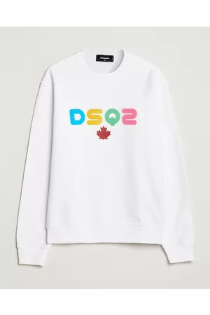 Dsquared2 Herre Sweatshirts - Cool Fit Leaf Sweatshirt White