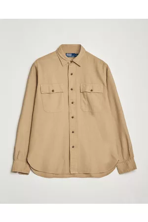 Ralph Lauren Herre Vintage skjorter - Cotton Overshirt Vintage Khaki