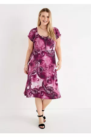 Cellbes Dame Festkjoler - Mønstret kjole med bare skuldre Monica