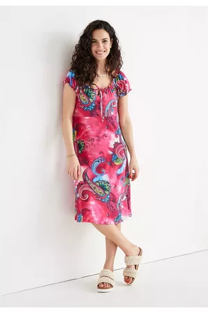Cellbes Dame Hverdagskjoler - Mønstret kjole med bare skuldre Monica