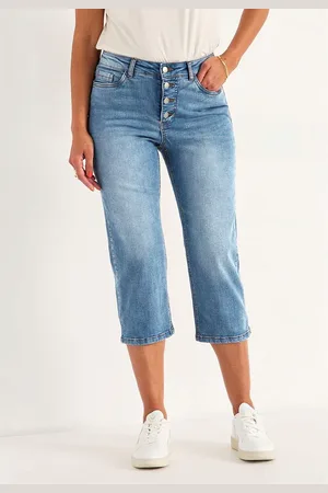 Cellbes Caprijeans med knapplukking