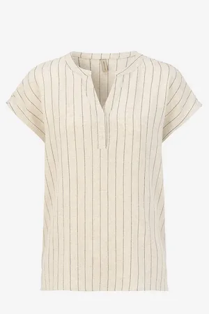 soyaconcept Bluse i viskose- og linblanding