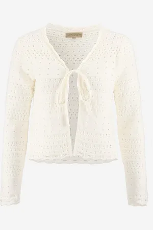 soyaconcept Finstrikket cardigan med hullmønster