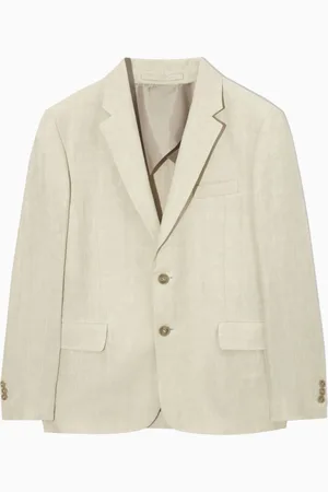 COS REGULAR-FIT SINGLE-BREASTED LINEN BLAZER