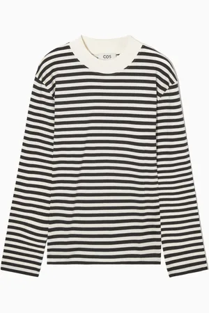 COS RELAXED LONG-SLEEVED MOCK-NECK T-SHIRT
