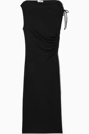 COS ASYMMETRIC OFF-THE-SHOULDER WRAP DRESS