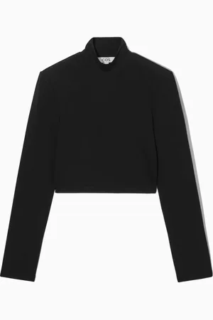 COS POWER-SHOULDER CROPPED TOP