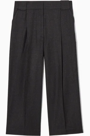 COS REGULAR WOOL-FLANNEL WIDE-LEG CULOTTES
