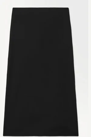 COS THE TAILORED SILK-BLEND MIDI SKIRT