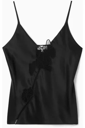 COS LACE-PANELLED SILK CAMISOLE