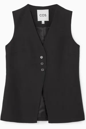 COS LONGLINE LINEN-BLEND WAISTCOAT