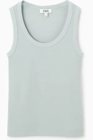 COS SCOOP-NECK RIBBED TANK TOP