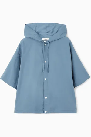 COS RELAXED HOODED COTTON SHORT-SLEEVED SHIRT