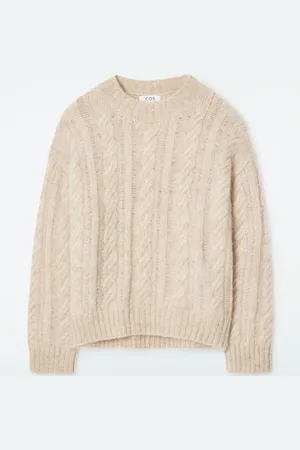 COS CABLE-KNIT MOHAIR JUMPER