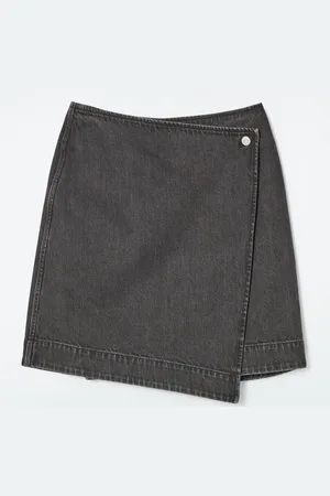 COS DENIM MINI WRAP SKIRT