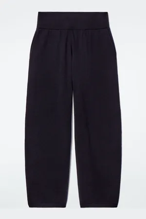 COS MERINO WOOL BARREL-LEG TROUSERS