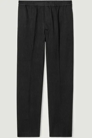 COS RELAXED ELASTICATED PINSTRIPED TROUSERS