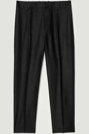 COS ELASTICATED LINEN STRAIGHT-LEG TROUSERS