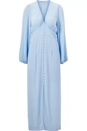 Second Female Dame Maxikjoler - Maxikjole Emanuelle Slim Dress - Blå - 40