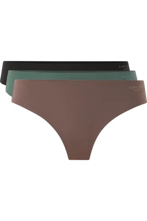 Stretch-jersey thong with logo waistband