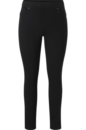Elasticated Seam Front Flared Jeggings