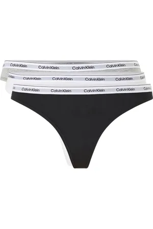 Cotton On cotton rib thong 2 pack grey white