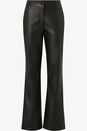Pieces® Bukser Pcnicha HW Wide PU Pant Noos