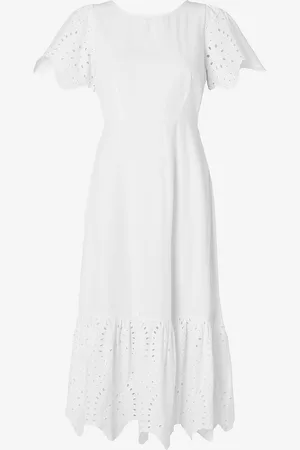 SELECTED Maxikjole slfKelli SS Ankle Broderi Dress