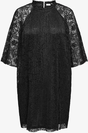 ONLY Blondekjole carLosia 3/4 Lace Blk Dress Jrs