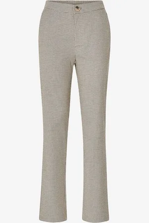 ONLY Bukser onlJoss MW Flared Slit Check Pant