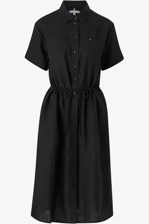 Tommy Hilfiger Kjole i lin Linen SS Midi Shirt Dress