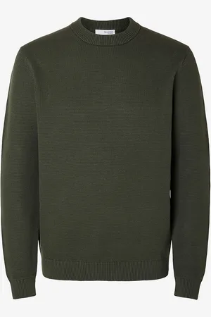 SELECTED Genser Slhdane LS Knit Structure Crew Neck
