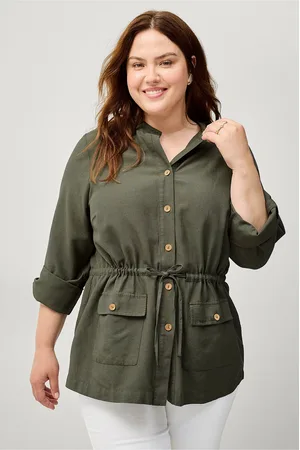 Zizzi Skjortejakke vFeodora L/S Shirt