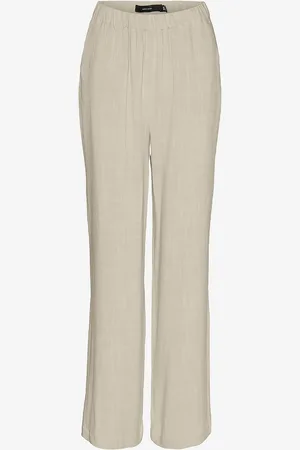 VERO MODA Bukser vmcVera MR Wide Linen Pants Curve