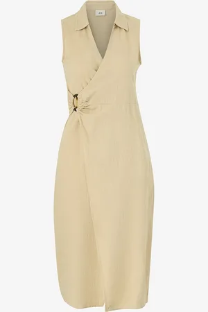 JDY Kjole Palma S/L Midi Wrap Dress Wvn
