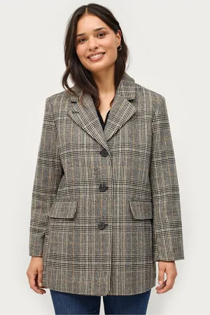Soaked in Luxury Jakke slChicka Checked Blazer