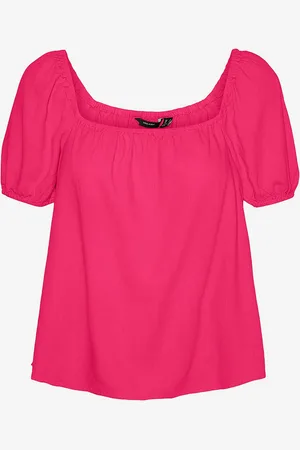 VERO MODA Topp vmMymilo SS Squared Top Wvn GA