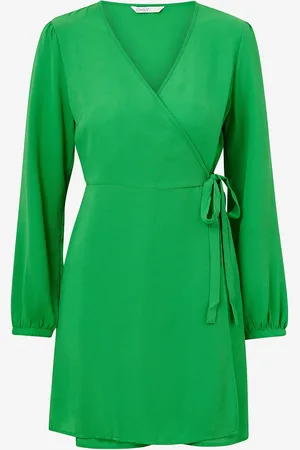 ONLY Omslagskjole onlNova Lux L/S Tia Wrap Dress Solid