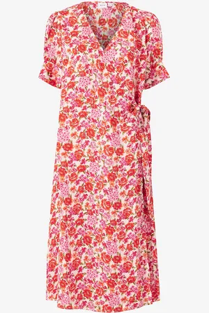 VILA Omslagskjole viNaria S/S Wrap Midi Dress