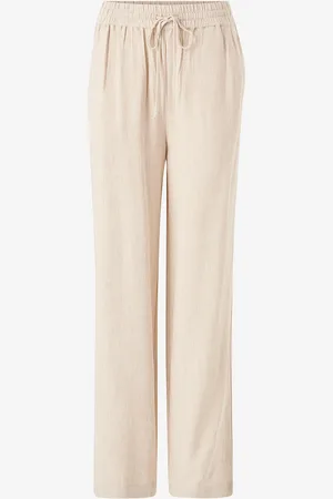 SELECTED Bukser slfViva-Gulia HW Long Linen Pant